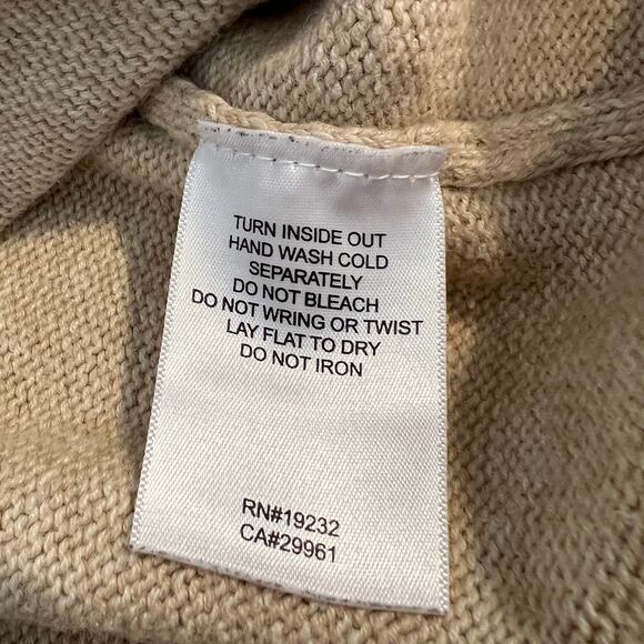 Alfred Dunner Full Zip Fall Cardigan Women's 1X Tan Cottagecore Leaves Beaded - Picture 7 of 7